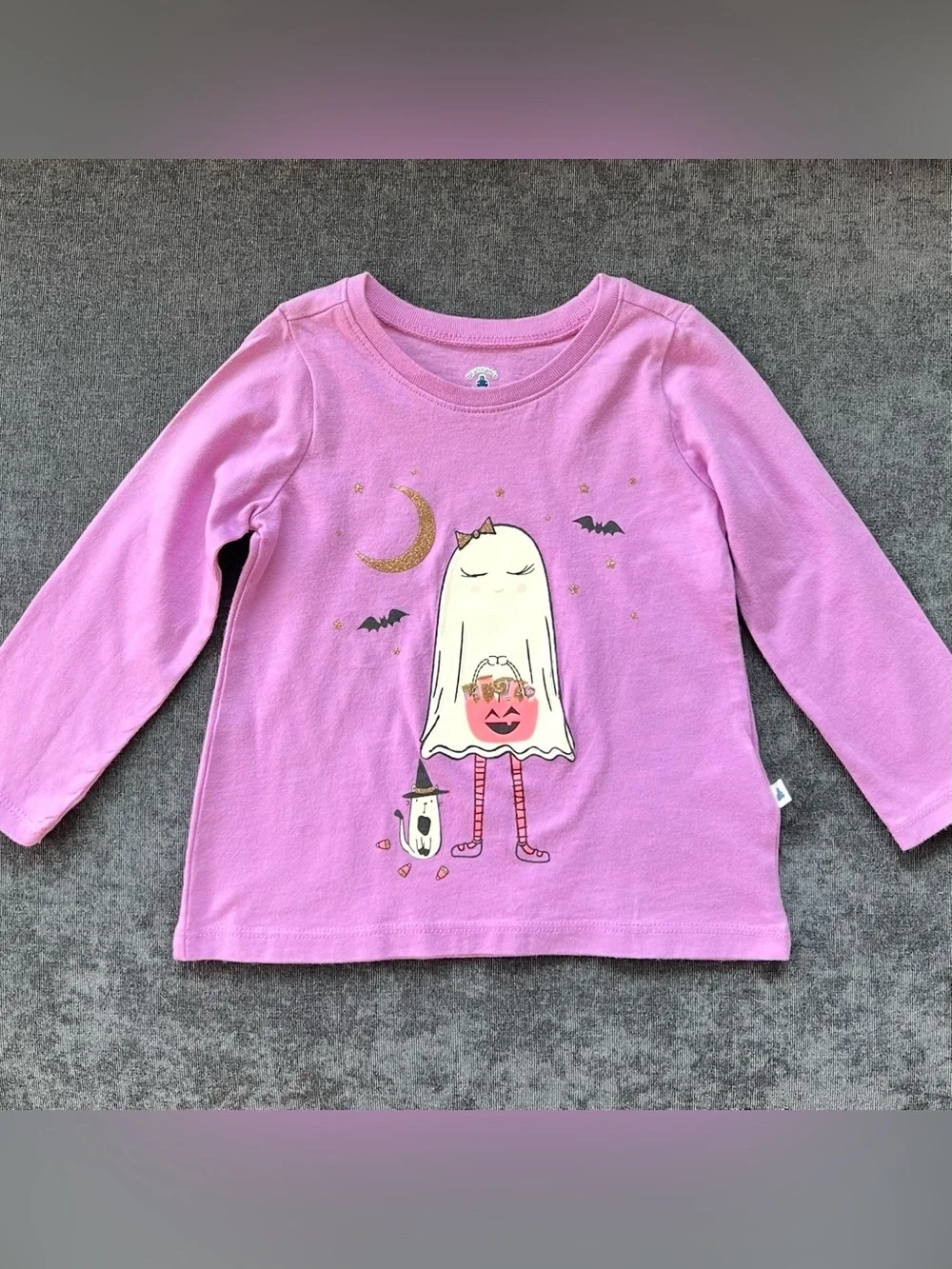 Baby Gap Girls Halloween Ghost Long Sleeve Shirt Size 12-18 Months